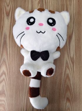 全新毛绒玩具白色可爱猫咪小女孩超级喜欢高28厘米