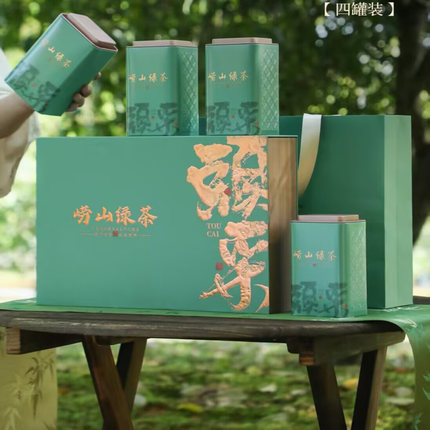 2026正宗青岛崂山绿茶明前特级头采手工扁茶卷曲碧螺春野生茶礼盒