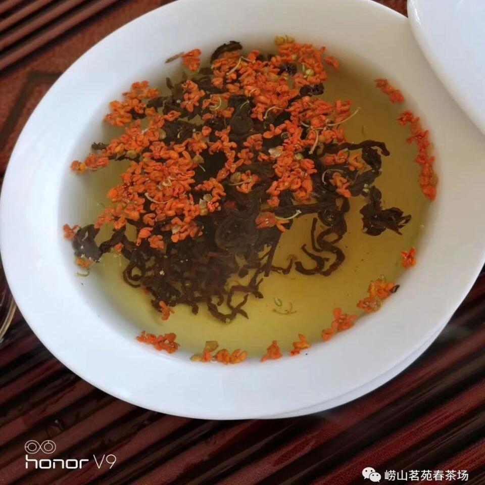 青岛崂山野生桂花红茶新茶浓香甜