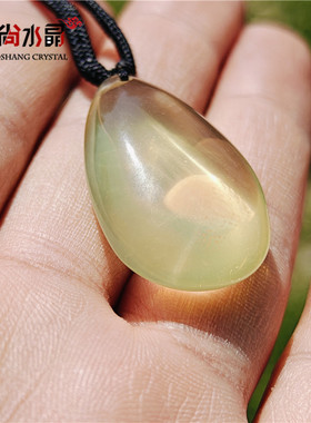 正品天然黄水晶水滴形吊坠柠檬黄水晶挂饰黄色水晶饰品项链招财