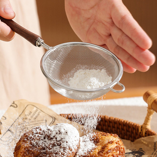 面粉过滤网筛多功能豆浆果汁密网漏勺304不锈钢婴儿辅食过筛网