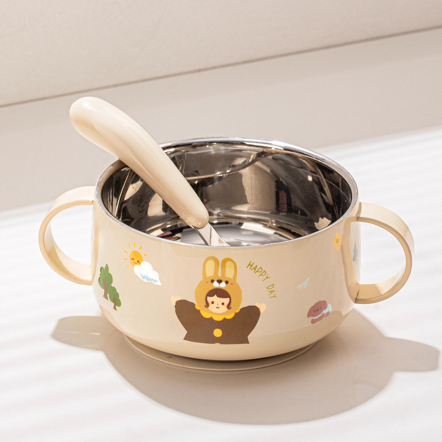 316不锈钢儿童碗宝宝吃饭防摔双耳碗婴儿辅食专用碗饭碗餐具汤碗,餐饮具,碗,淘宝优惠券,粉丝福利购,淘宝优惠卷