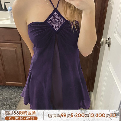 特色bling亮片装饰网纱挂脖吊带