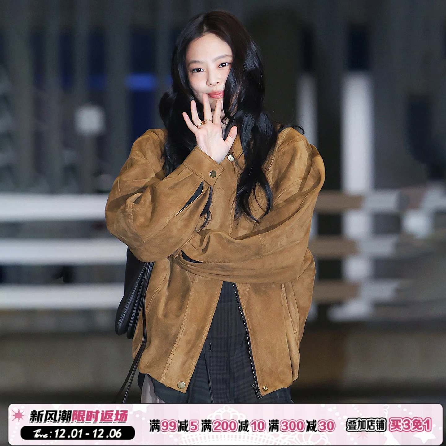 棕色复古鹿皮绒宽松显瘦外套