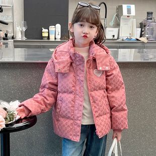2025新款中长款童装加厚棉衣冬装外套女童中大童棉袄韩版儿童棉服