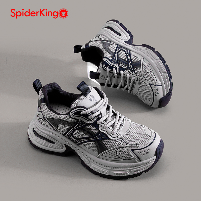 蜘蛛王女鞋2025秋季新款时尚百搭运动休闲鞋舒适轻便透气老爹鞋女