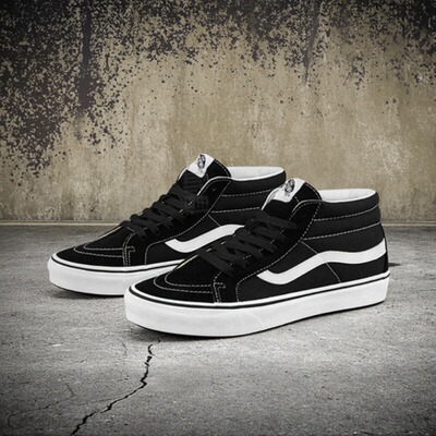 范斯男女鞋黑白经典款滑板鞋