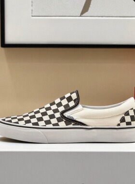 VANS范斯SLIP ON黑白棋盘格子低帮帆布鞋男女鞋休闲鞋VN000EYEBWW