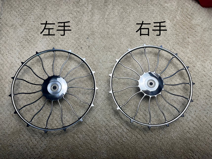钛合金甲鱼盘轮盘一体甲鱼枪盘甲鱼杆配件手刹轮鱼线轮
