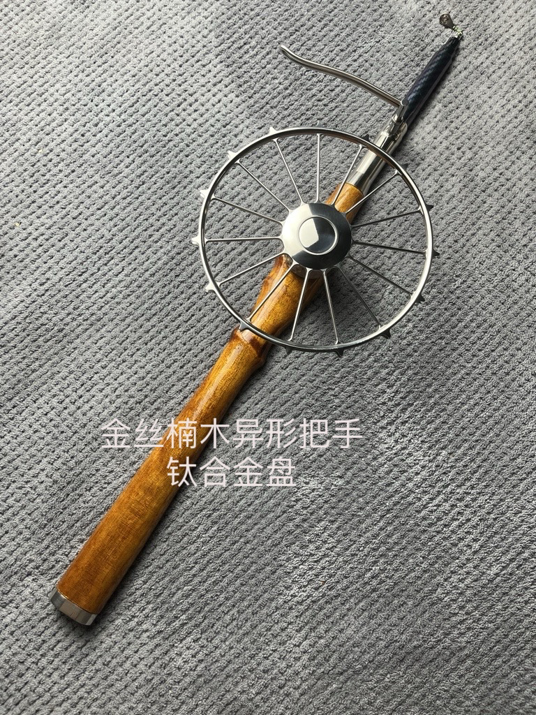新款碳素实木甲鱼枪打老鳖枪杆团鱼竿一体钛合金航空铝盘套装全套