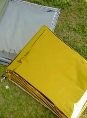 橙色PE急救毯绿包色保温毯双银PET户外用品便携方便保温保暖