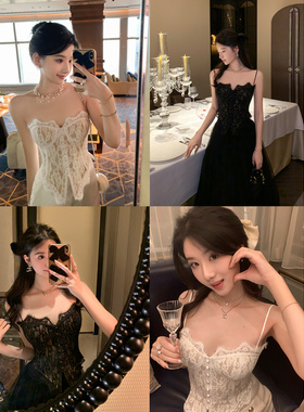 Middletone | 许愿池少女~纯欲外穿蕾丝抹胸自带胸垫鱼骨吊带背心