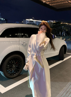 Middletone | 白金秀场 100羊毛手工连袖双面呢大衣高级感长外套