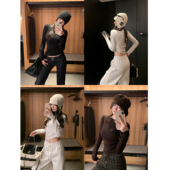 Middletone t恤 女长袖 锁温t 温暖升级美雅碧德绒纯色圆领打底衫