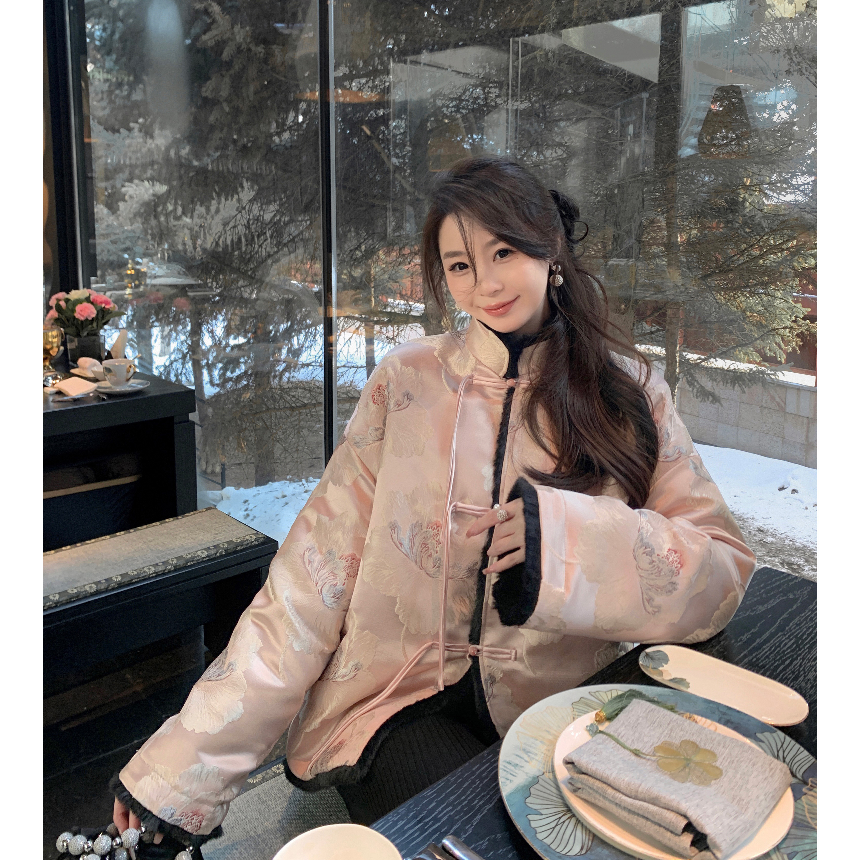 新中式国风双面穿外套女
