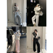 口碑裤 王 chao暖430克加绒宽松阔腿裤 Middletone 女休闲长裤