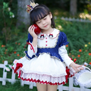 2026新品女童白雪公主裙洛丽塔连衣裙蓬蓬裙周岁生日表演礼服