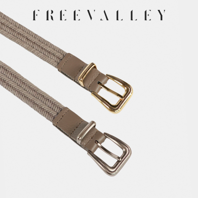 FREEVALLEY自由谷  亚麻编织腰带女士腰带百搭休闲款皮带简约百搭