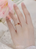 Лосли ｜ Love Sweetheart Оригинальный дизайн девушка Diamond Love S925 Серебряное золото нишевое кольцо кольцо