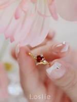 Лосли ｜ Love Sweetheart Оригинальный дизайн девушка Diamond Love S925 Серебряное золото нишевое кольцо кольцо