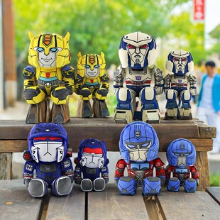 新品周边生日礼物卡通变形金刚机器人送给儿童毛绒玩偶声波娃娃