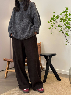 版 很推荐 型超赞羊毛阔腿掉档跨裤 西装 MKDesign冬季 宽松拖地裤 新品