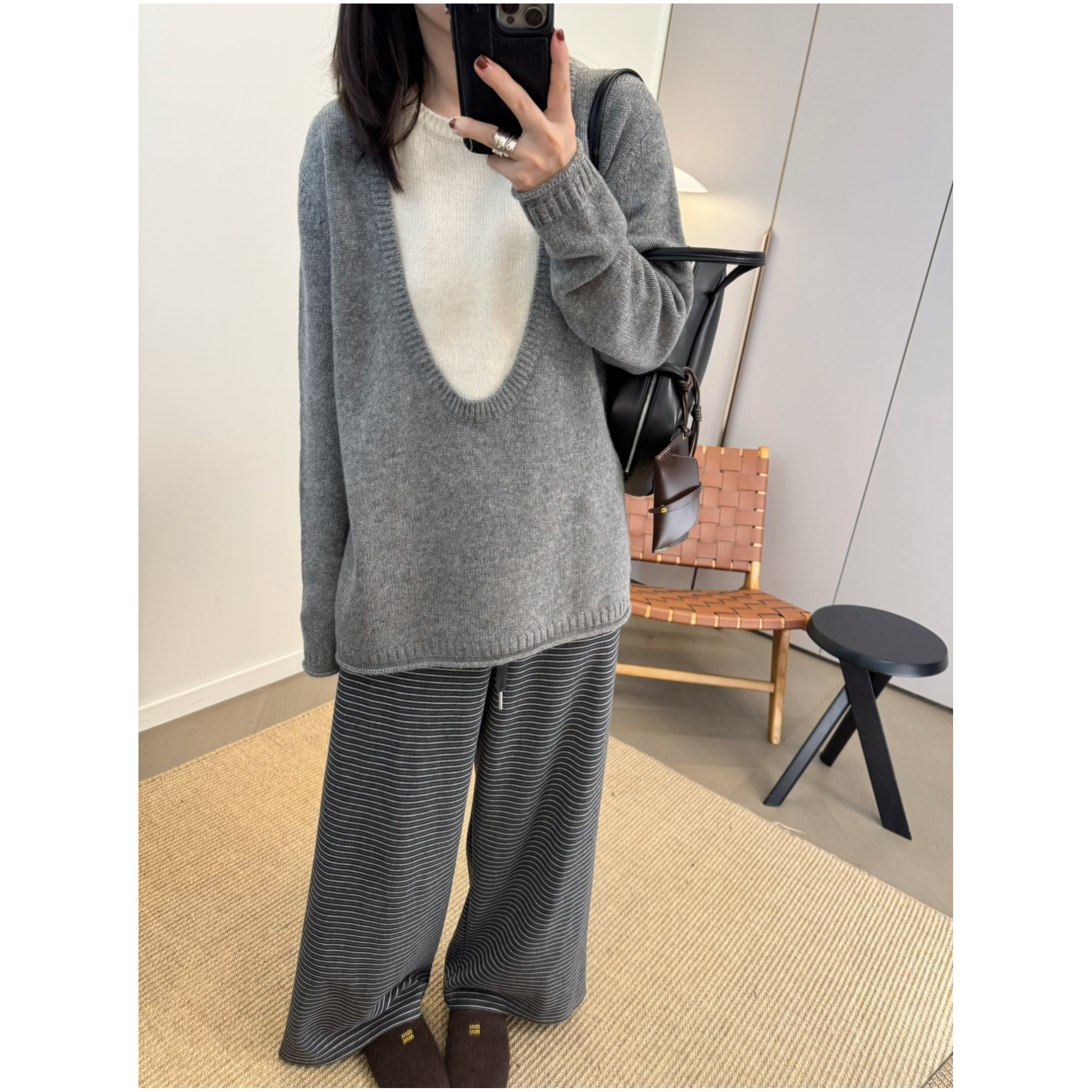 MKDesign 秋季新品 假两件毛衣