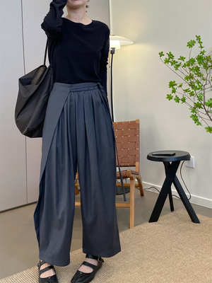 松紧腰MKDesign长裤绑带休闲裤