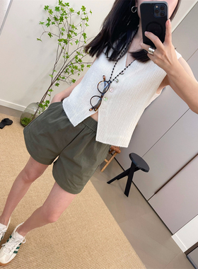 MKDesign 春夏新品  非 常推荐百搭版型好抗皱全棉松紧腰工装短裤