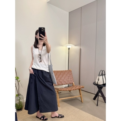 MKDesign 夏季新品 必入休闲气质日本近江晒布薄款设计特别款裙裤