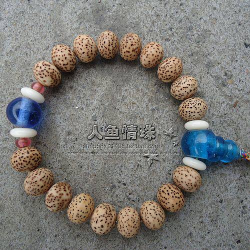 【系石苑原创】陈籽老星月菩提子18颗.老厂古法琉璃手链.