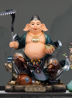 汉白玉天蓬元帅神像净坛猪八戒