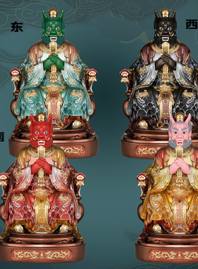 树脂金缕彩四海龙王摆件