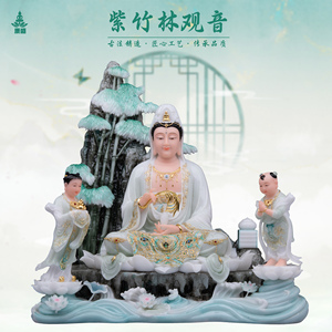 康盛汉白玉供奉摆件中式观音菩萨