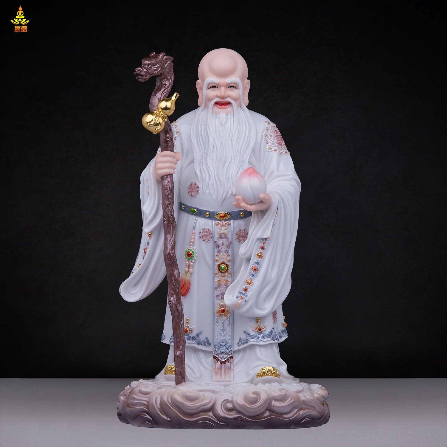 仿瓷树脂寿星公神像客厅工艺摆件