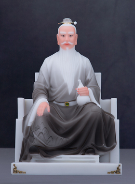 汉白玉彩绘南斗北斗星君神像