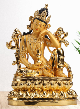 纯铜彩绘密宗菩萨自在风观音佛像