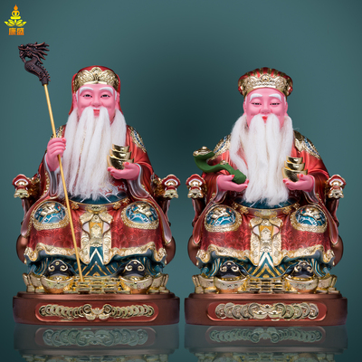 高档树脂彩绘土地公大伯公神像