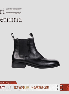Ari Gemma｜lawyer·经典显瘦进口水洗植鞣牛皮切尔西靴
