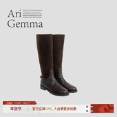 可拉链高筒骑士靴厚跟百搭复古长筒时装 Ari Gemma｜边界·新款 靴