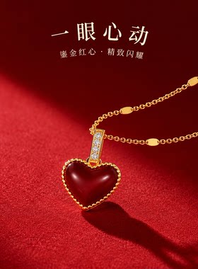 S925爱意满怀项链双面爱心小众轻奢情人节七夕生日礼物送女友老婆