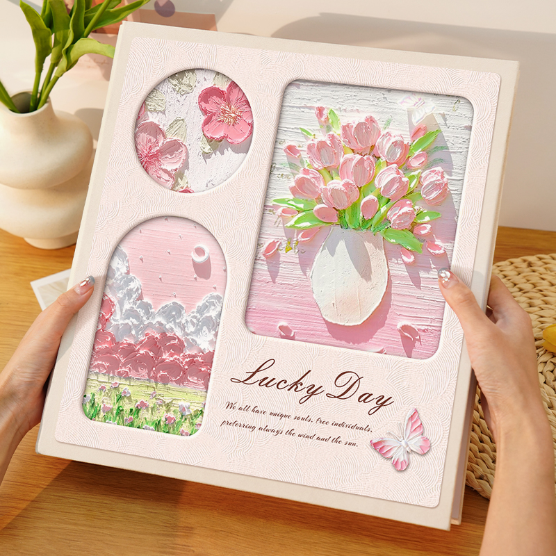 diy覆膜相册本纪念册粘贴手工情侣拍立得照片收纳旅行成长记录册6