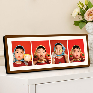 宝宝四宫格相框摆台定制洗照片儿童照婚纱照打印水晶摆件情侣照
