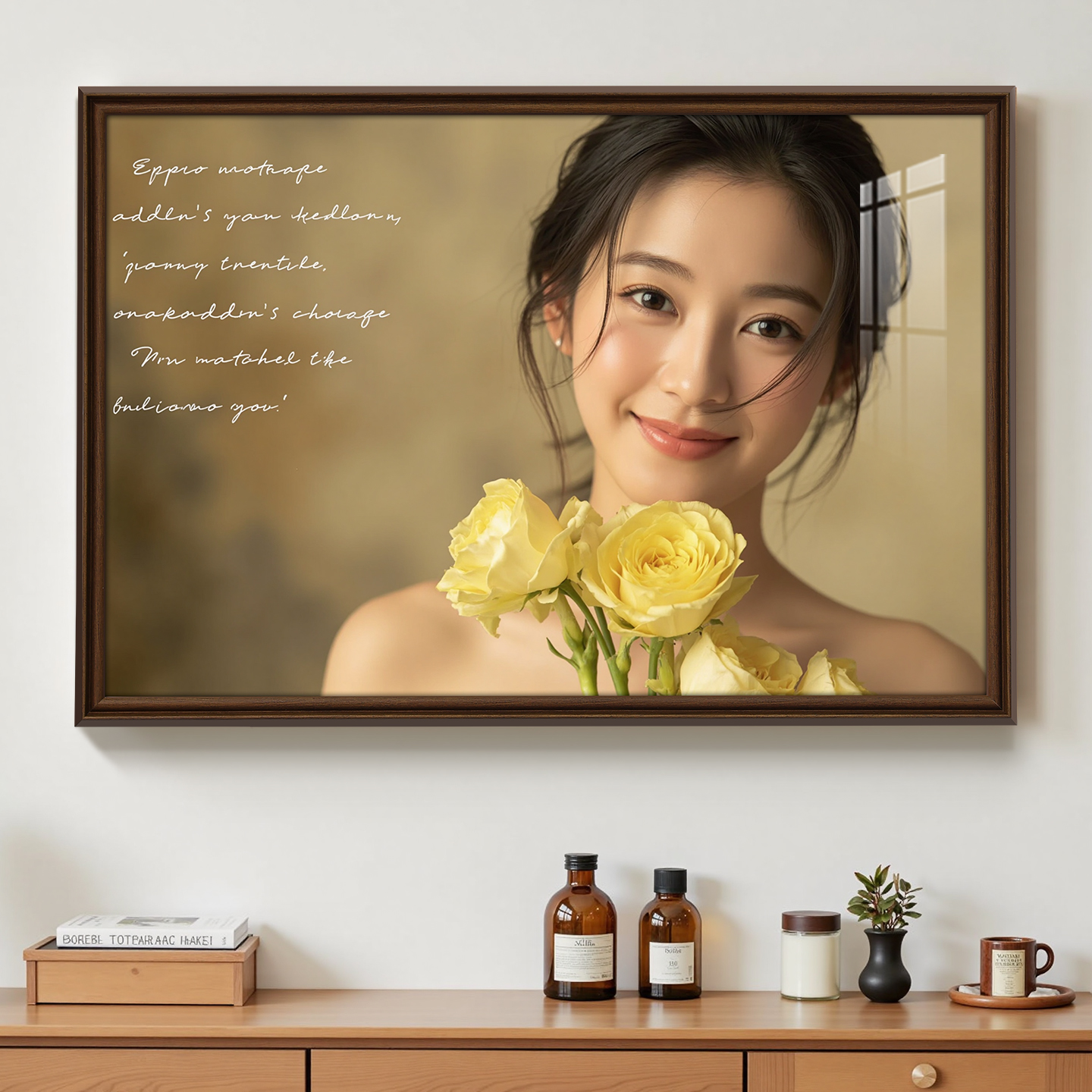 洗结婚照全家福32寸相框放大挂墙