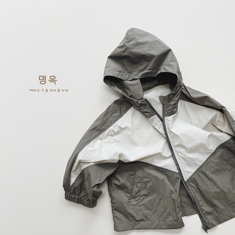 儿童拼色防晒衣夏季韩版