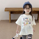 T恤夏装 韩版 男女童宽松个性 儿童卡通印花短袖 打底衫 宝宝百搭上衣