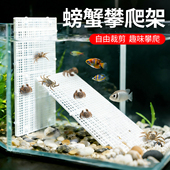 螃蟹攀爬架寄居蟹攀爬网格龟晒台鱼缸防跳盖板格子板网格板可裁剪