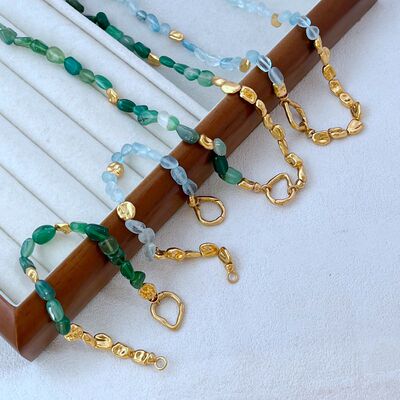 首饰套装天然石不规则法式浪漫
