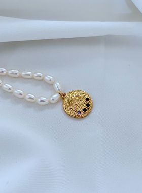 轻奢小众天然淡水珍珠吊坠锆石