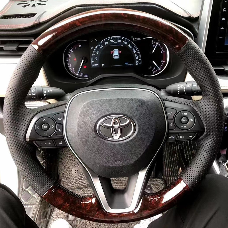 19-20-21款丰田新卡罗拉雷凌八代凯美瑞方向盘套真皮把套手缝专用